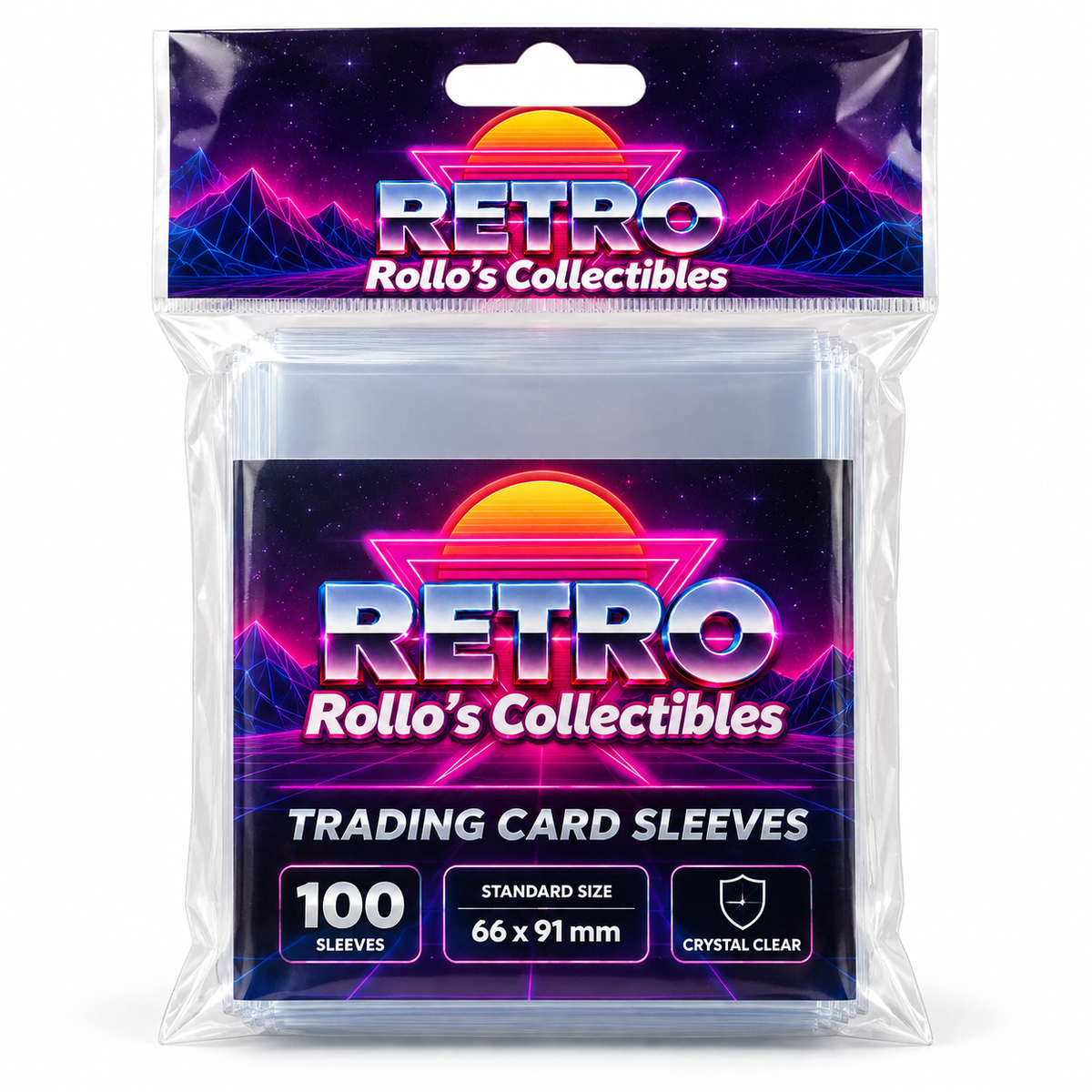 Retro Rollo's Collectibles Clear Trading Card Sleeves - 100 Pack