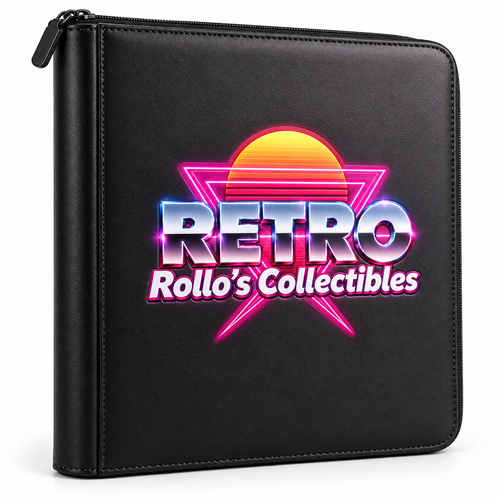 Retro Rollo's Collectibles 9-Pocket Zipper Trading Card Binder - Black